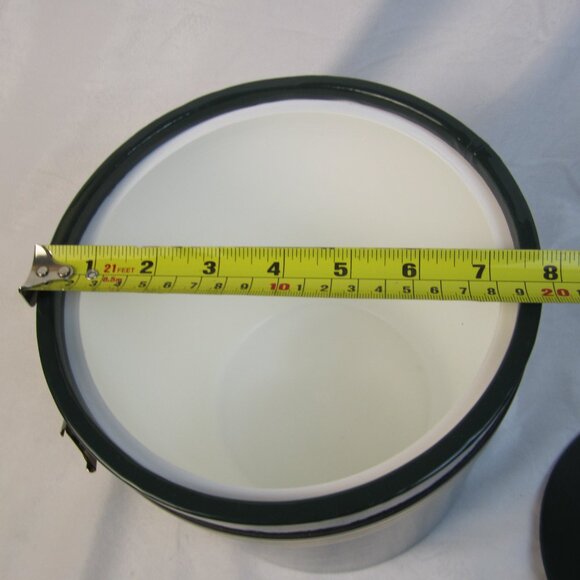 Vintage Hunter Green Ice Bucket with Handle & Brass Duck - Used - Picture 10 of 12